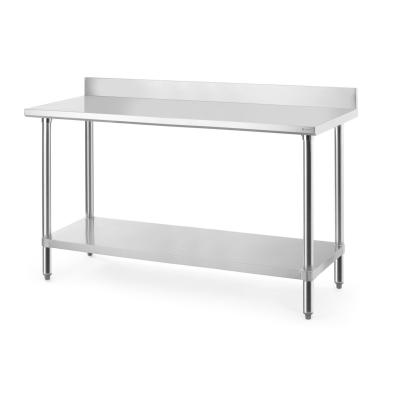 Pracovní stůl se zadním panelem, HENDI, Budget Line, 1600x600x(H)950mm | 817599
